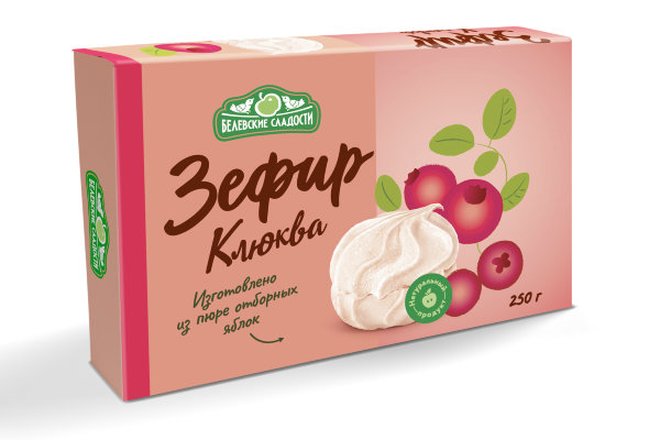 №2 Зефир белевский "Клюква" 250г в Верхней Салде