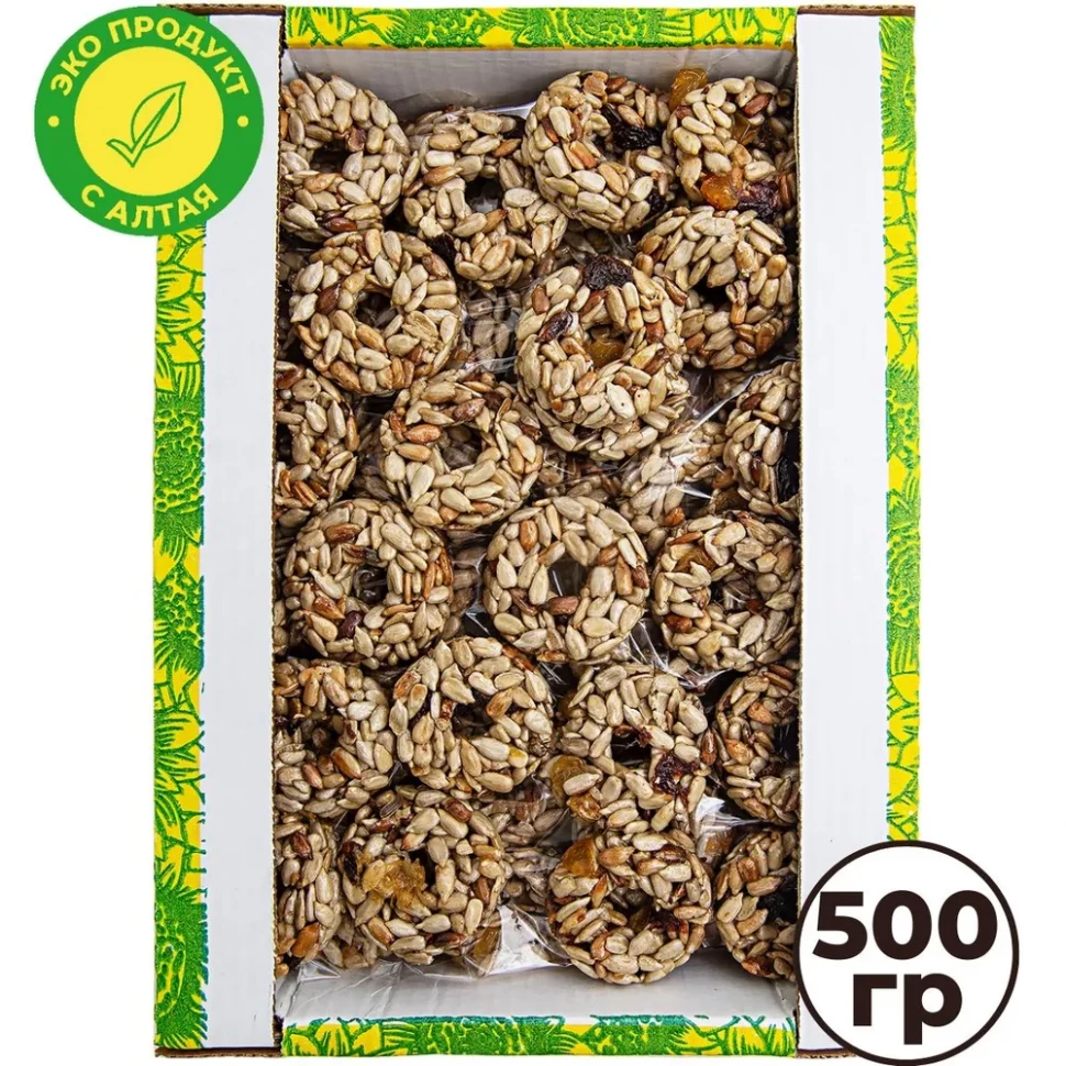  Козинаки из подсолнечника с медом и сухофруктами "Зачетные" 500г в Верхней Салде