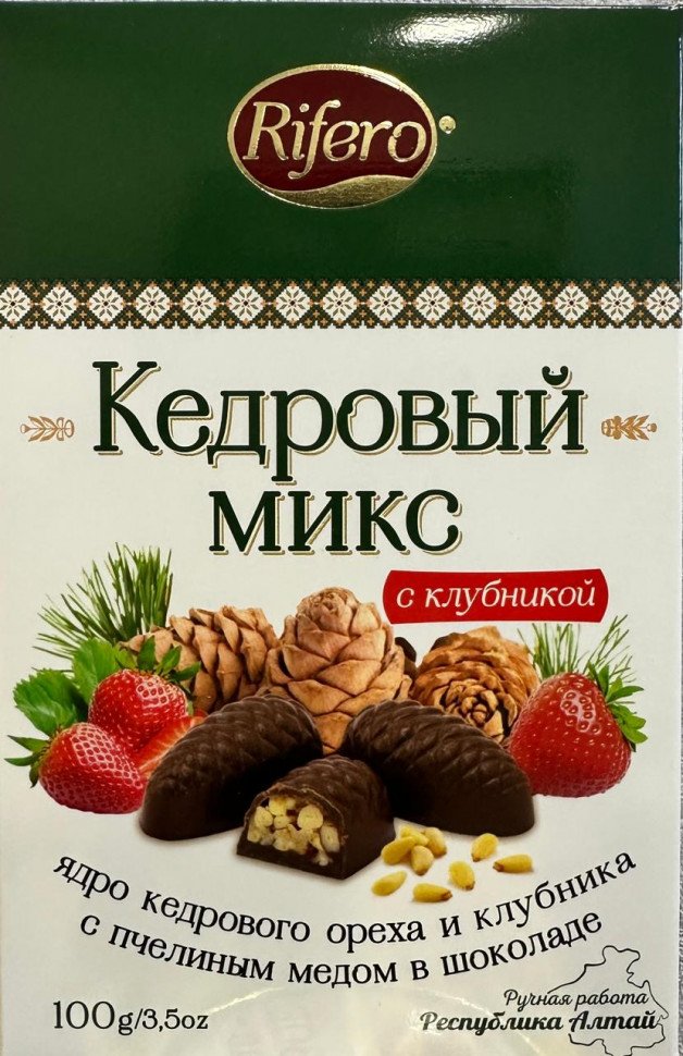  Риф и ко Конфеты "Кедровый микс КЛУБНИКА" 100г     в Верхней Салде